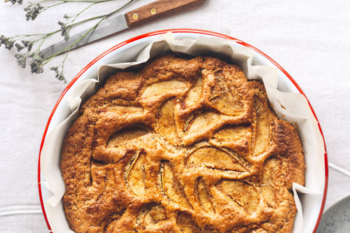 Spiced Pear & Rosemary Vegan Cake.