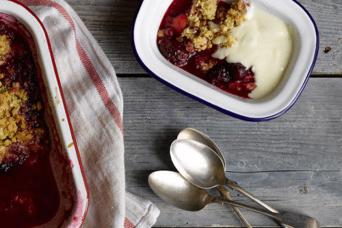 BLACKBERRY AND ROSEMARY CRUMBLE.