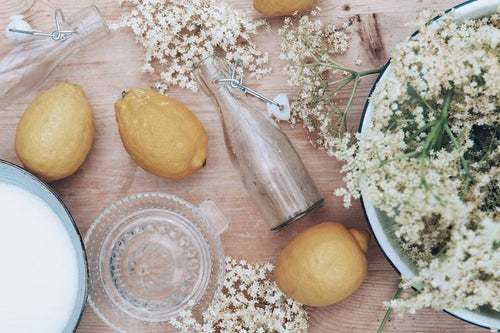Foraging for elderflower.
