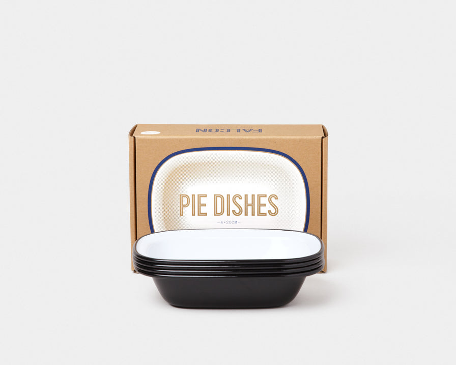 20cm Coal Black Pie Dish — Falcon Enamelware