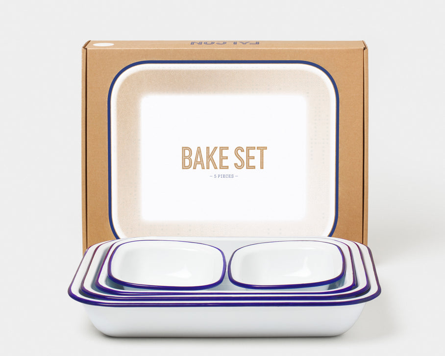 Bake Set – Blue/White Rim